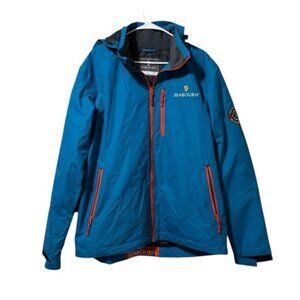Seabourn Jacket Men Large Blue Full Zip Alaska Voyages Ship to Shore Traveler